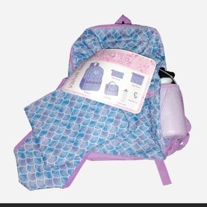 Mermaid Scale 6-Piece Backpack Set Girls New